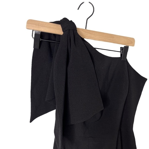 Dress The Population Tiffany One Shoulder Midi Dress Black Size Small Sleeveless - Picture 5 of 9